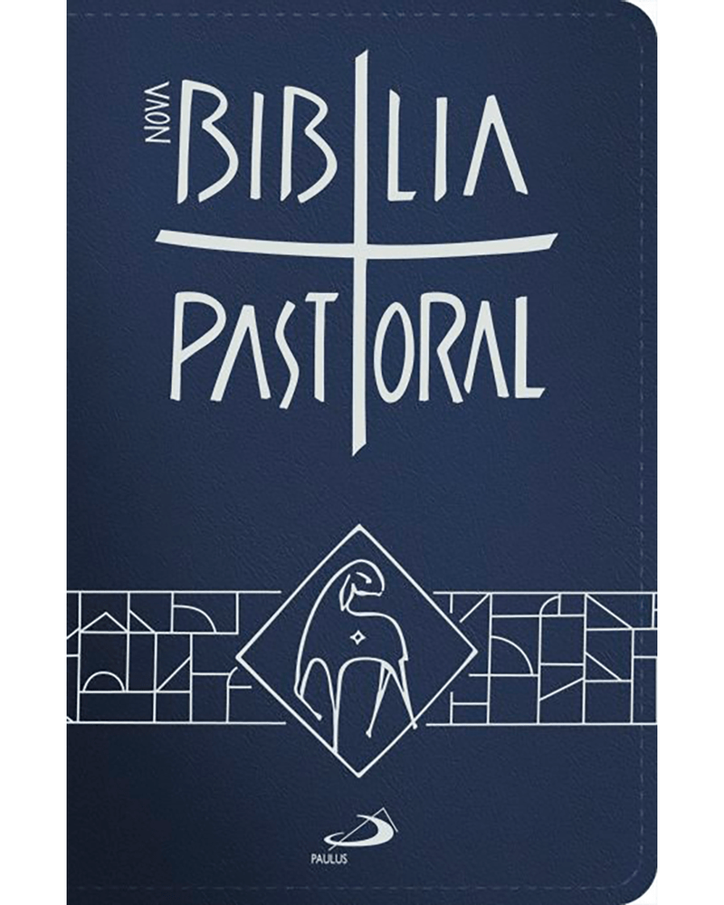 Cod:2132 - Nova Biblia Pastoral - Capa Azul - ziper - Média