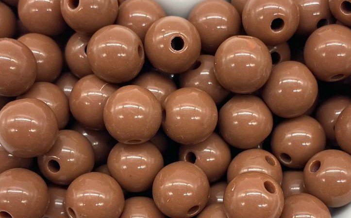 Bolinha passante Marron cravo- Resina-10mm