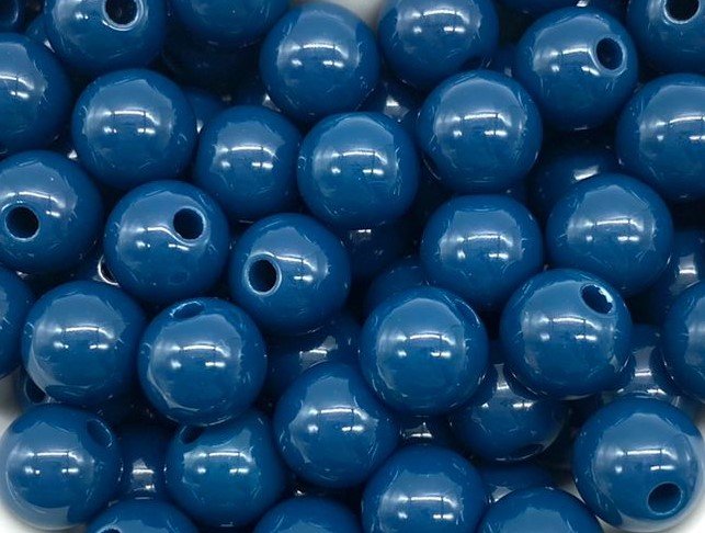 Bolinha passante Azul Petróleo - Resina