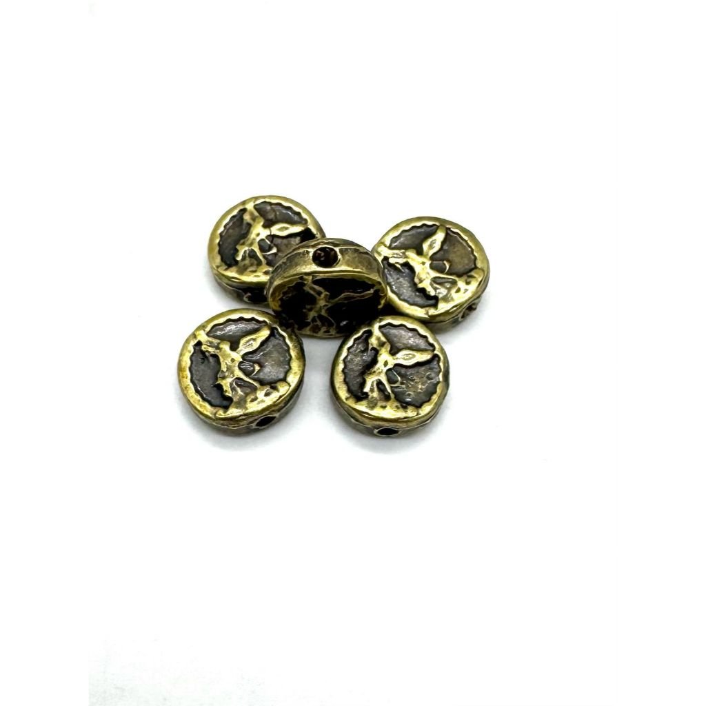 6303/4/0- Passante São MIguel Arcanjo - 1,1x1,1 cm - Ouro Velho