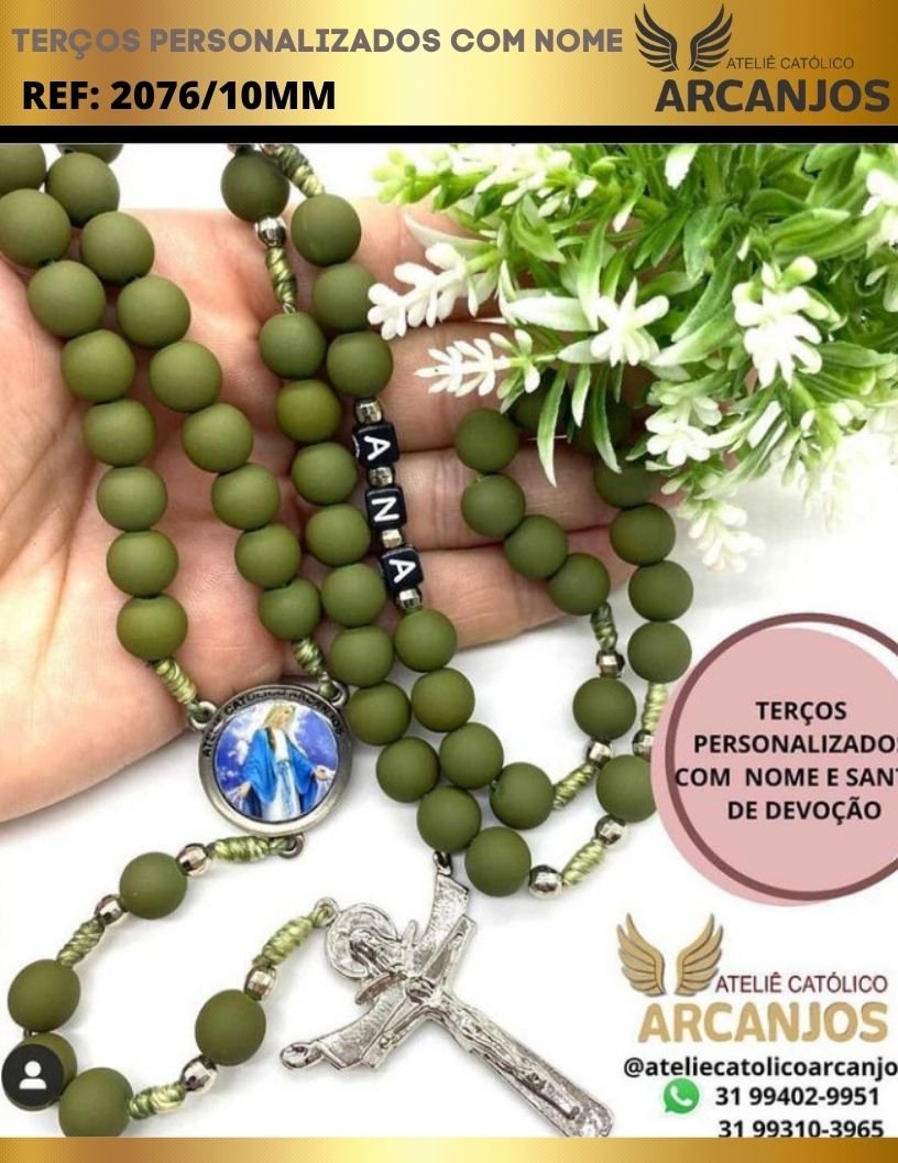 Terço Personalizado Modelo Clássico - REF:2076/10MM