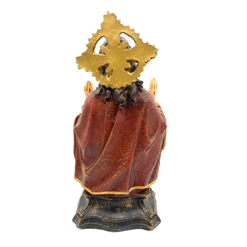 Cod:3052 - Imagem de Resina Sagrado Coração de Jesus - Busto - 34cm