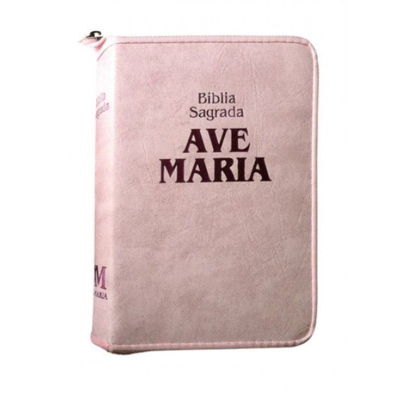 Bíblia Ave Maria - Zíper Strike - Média - Rosa