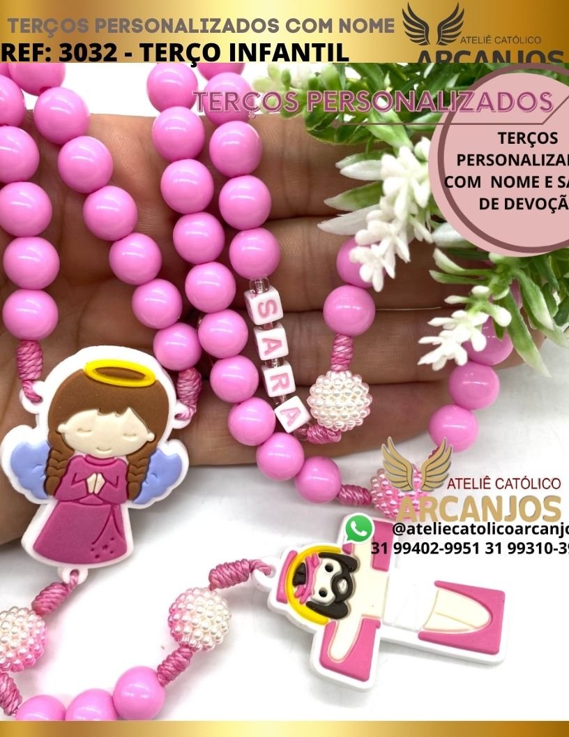 Terço Personalizado Modelo Infantil - REF:3032/10MM