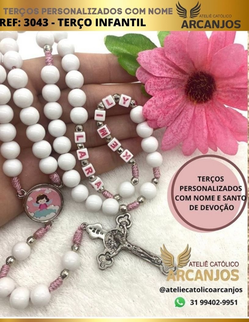 Terço Personalizado Modelo Infantil - REF:3043/10MM