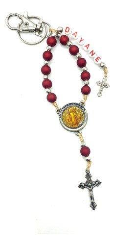 Chaveiro Personalizado Com 1 Nome - Cor Vermelho - São Bento