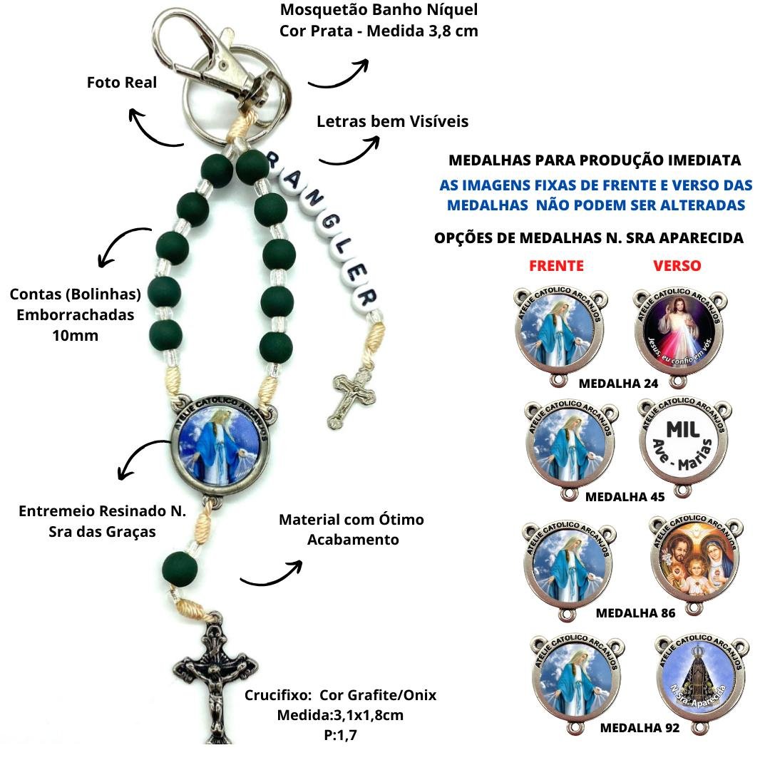 Chaveiro Personalizado Com 1 Nome -verde-n Sra Das Graças