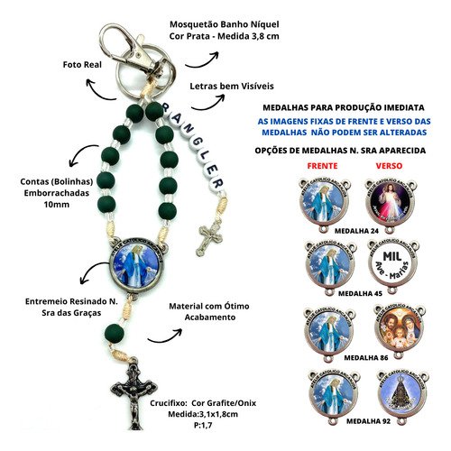 Chaveiro Personalizado Com 1 Nome -verde-n Sra Das Graças