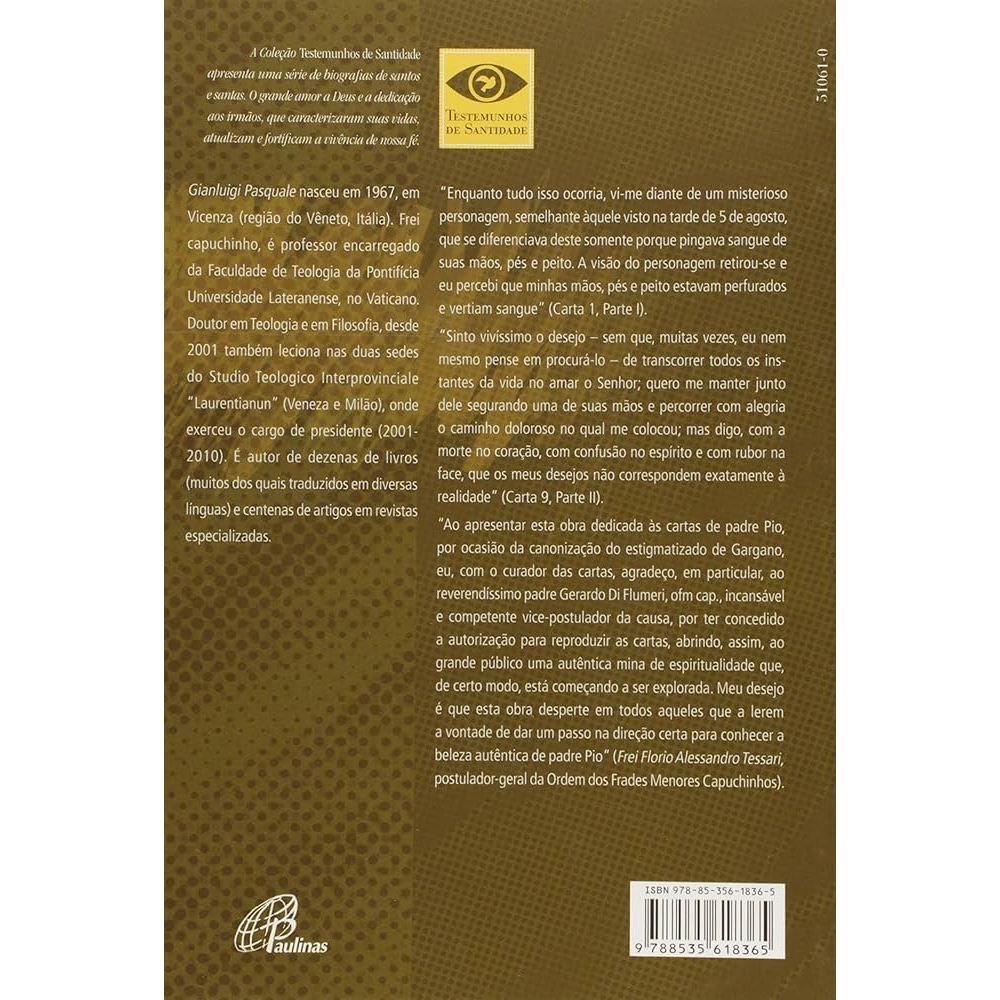 Livro: Padre Pio - As Cartas Do Santo De Pietrelcina