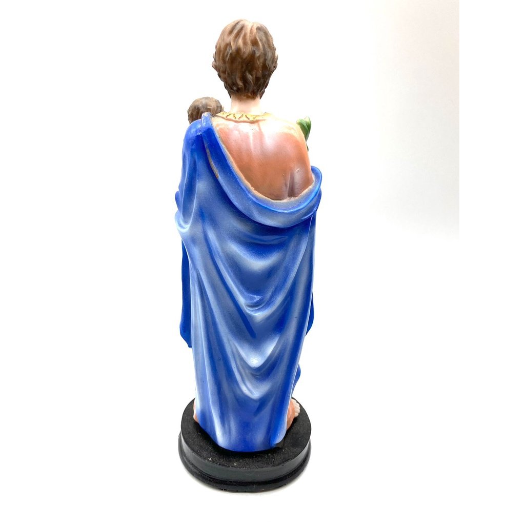 Cod:2691 - São José 20cm - Imagem em Resina (Manto Azul)