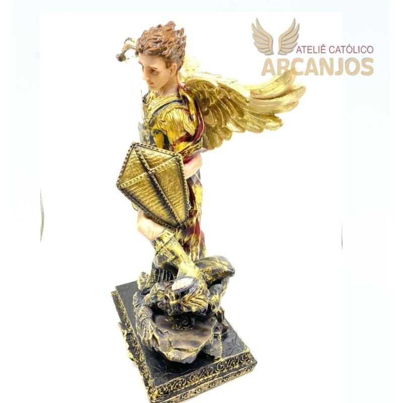 Cod:3179-Imagem São Miguel Arcanjo 40cm - Resina