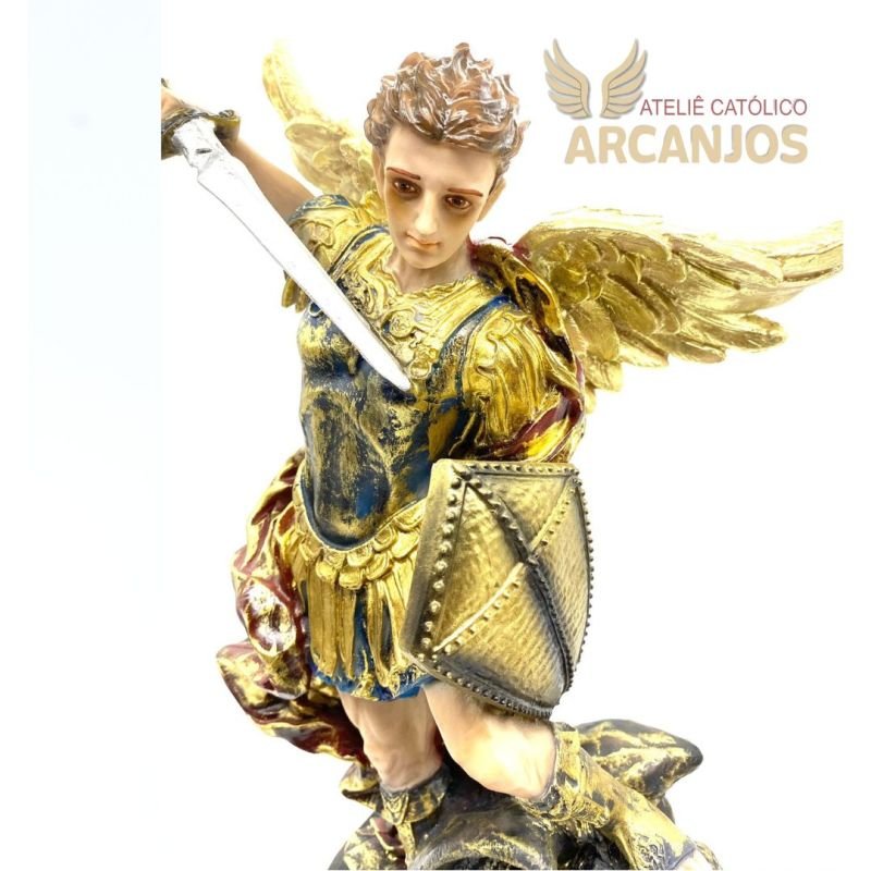 Cod:3179-Imagem São Miguel Arcanjo 40cm - Resina