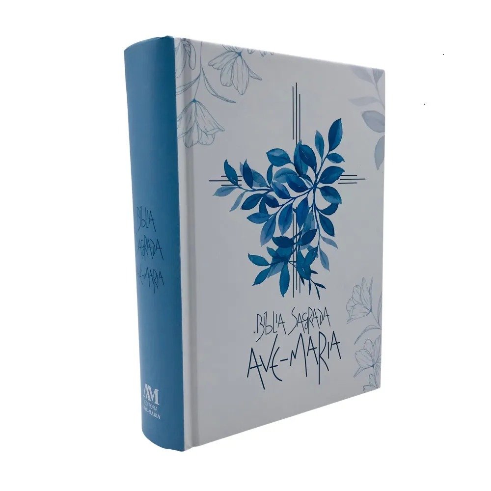 Cod:3403 - Bíblia Sagrada Ave-Maria - Capa Flores