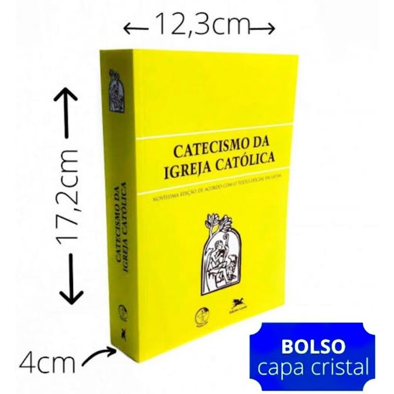 Cod:358 -Catecismo da Igreja catolica- Tamanho Bolso - Capa Cristal