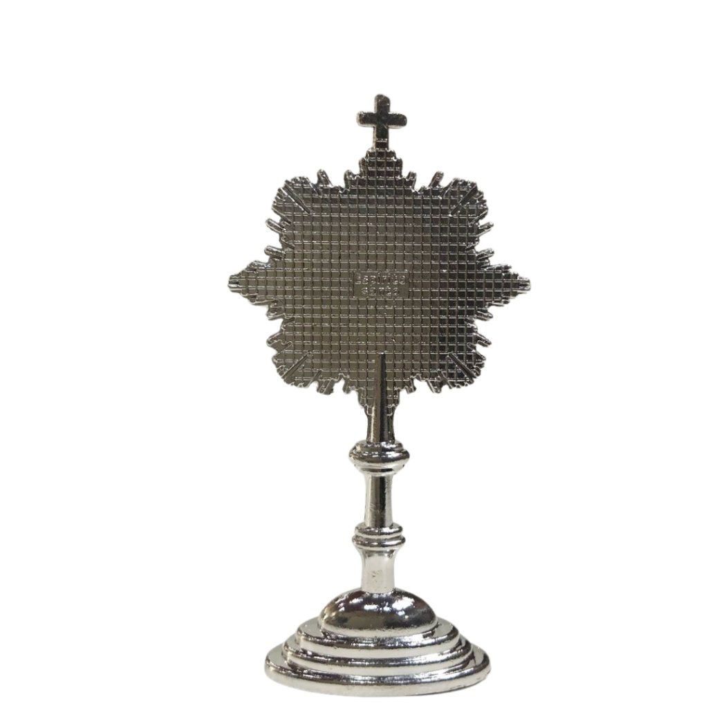 Cod:6183 - Painel de Carro Metal Prateado - Resplendor Espírito Santo - com Adesivo 6,5cm