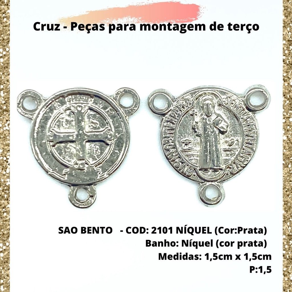 CRUZ RESINADA EM COR - COD:4031 Resina Branca 5,5CM X 3,2CM