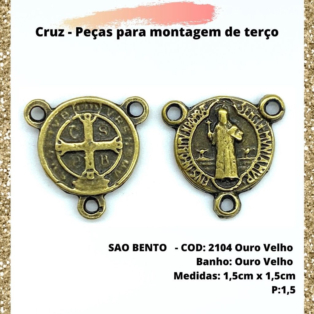 CRUZ RESINADA EM COR - COD:4031 Resina Branca 5,5CM X 3,2CM