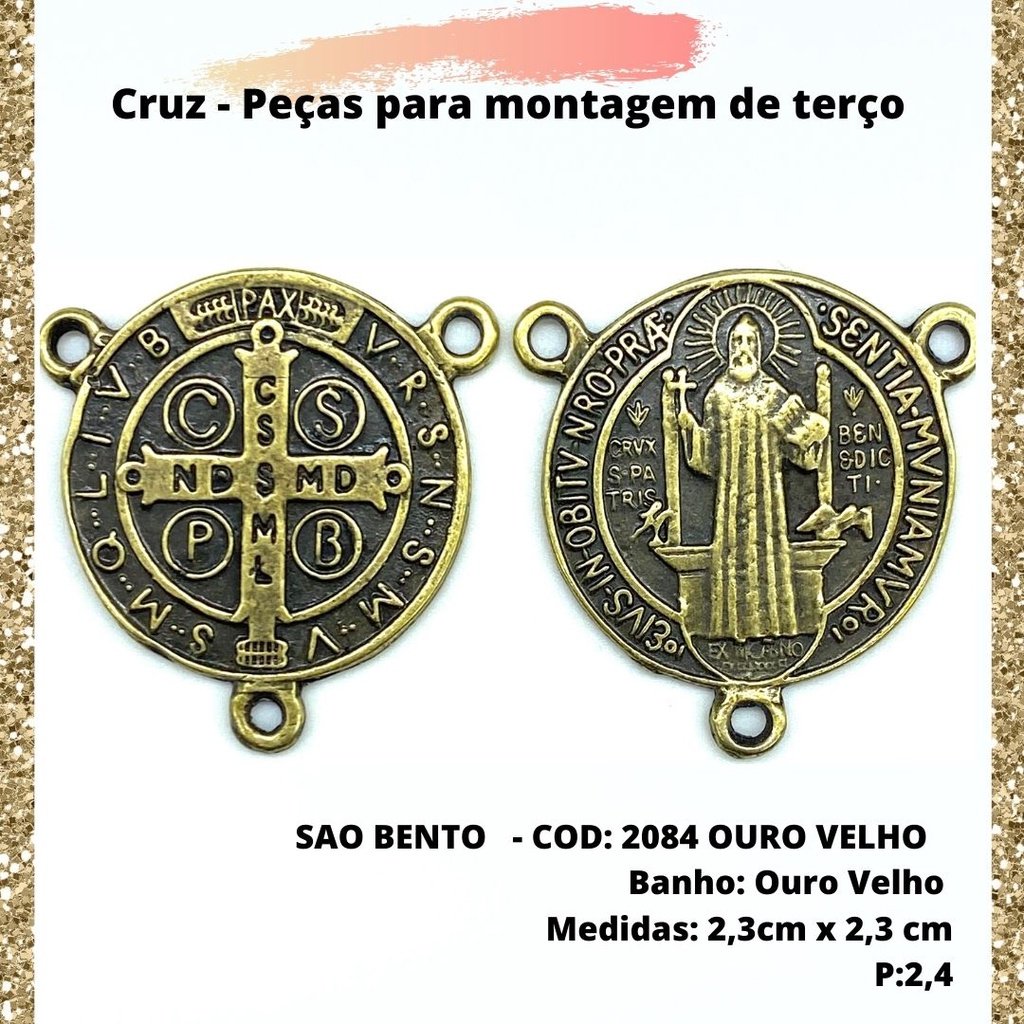 CRUZ RESINADA EM COR - COD:4031 Resina Branca 5,5CM X 3,2CM