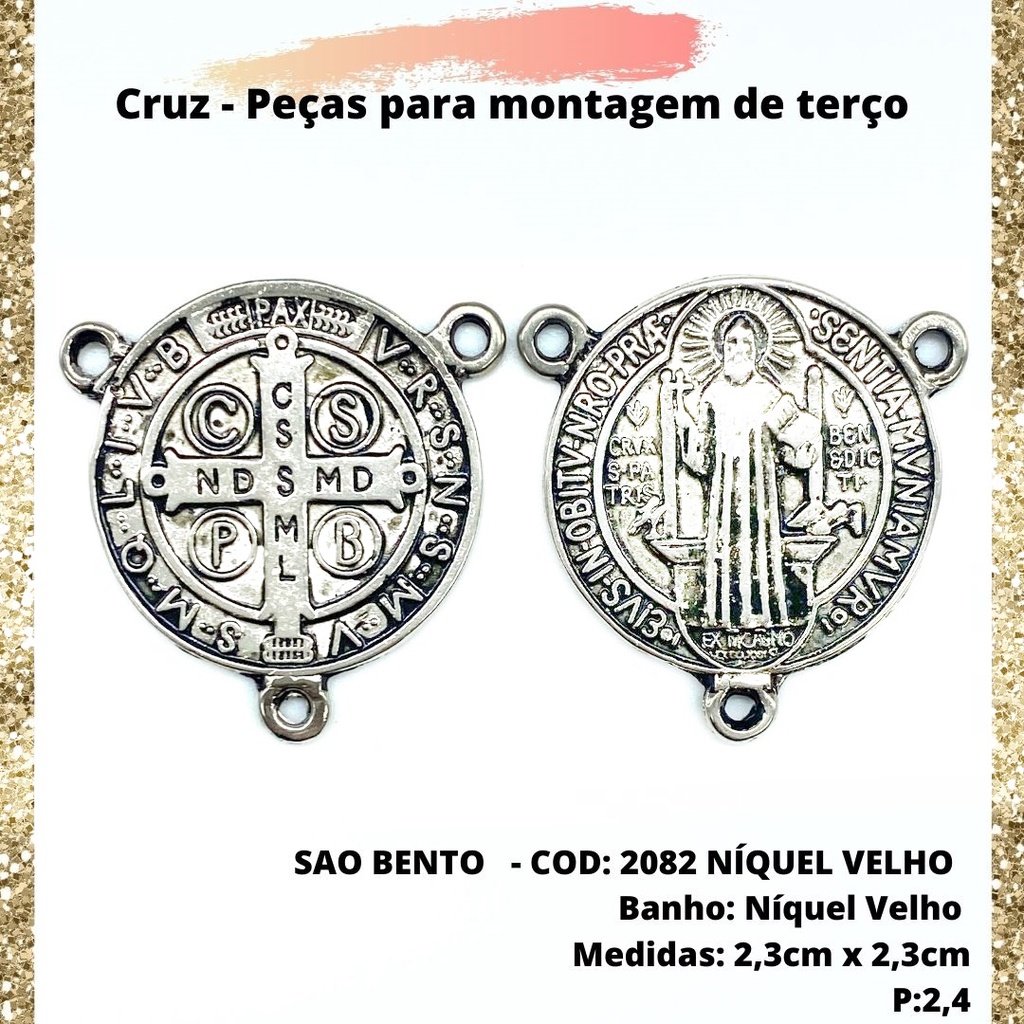 CRUZ RESINADA EM COR - COD:4031 Resina Branca 5,5CM X 3,2CM