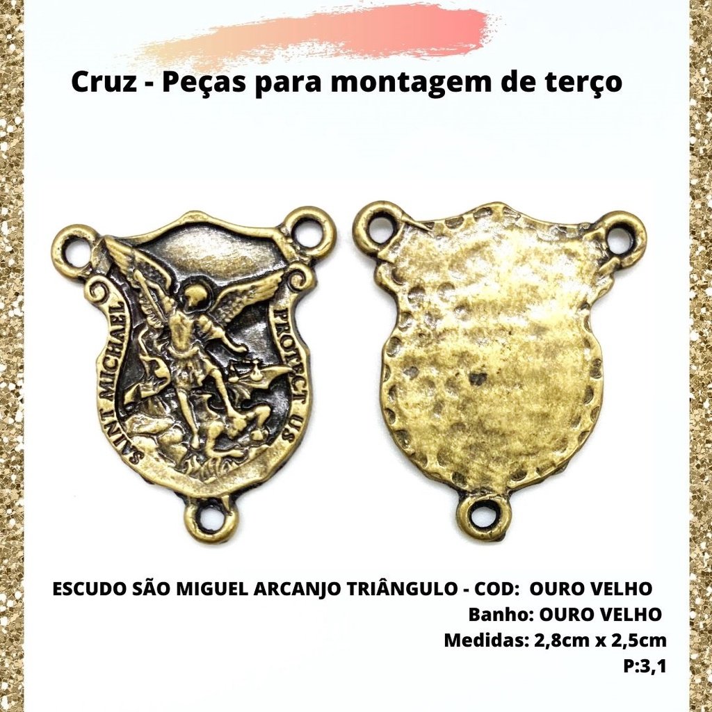 CRUZ RESINADA EM COR - COD:4031 Resina Branca 5,5CM X 3,2CM