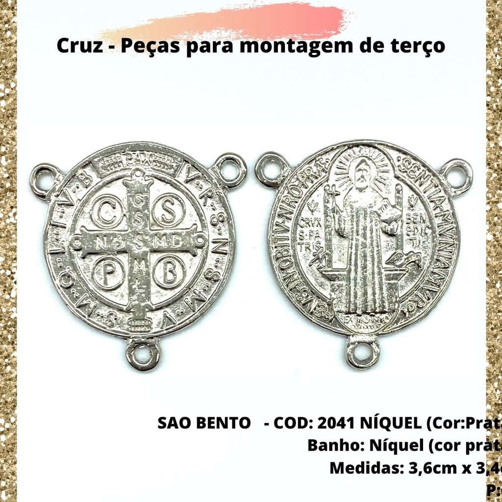 CRUZ RESINADA EM COR - COD:4031 Resina Branca 5,5CM X 3,2CM