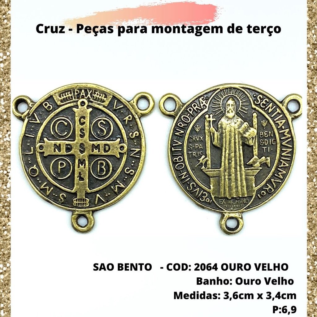 CRUZ RESINADA EM COR - COD:4031 Resina Branca 5,5CM X 3,2CM