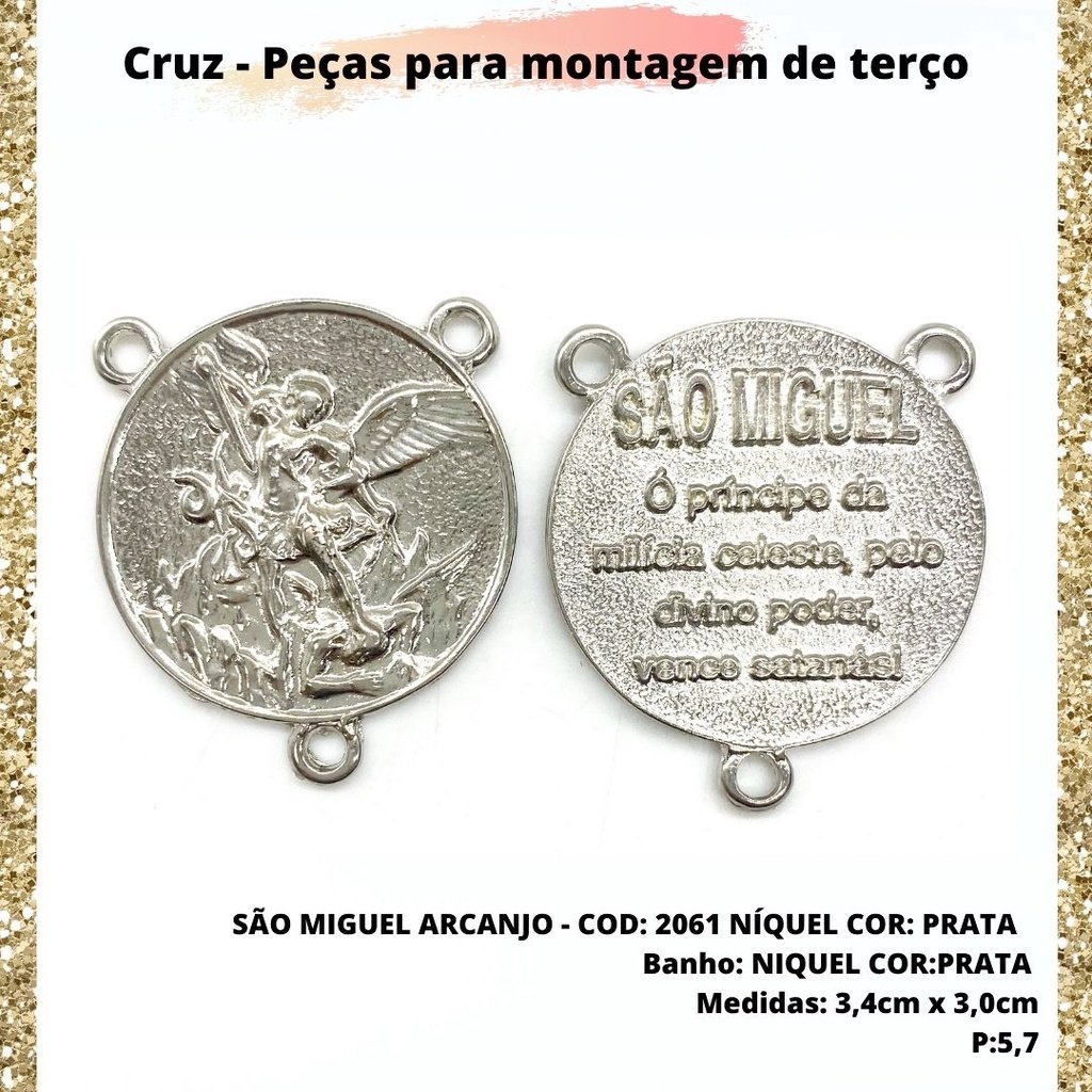 CRUZ RESINADA EM COR - COD:4031 Resina Branca 5,5CM X 3,2CM