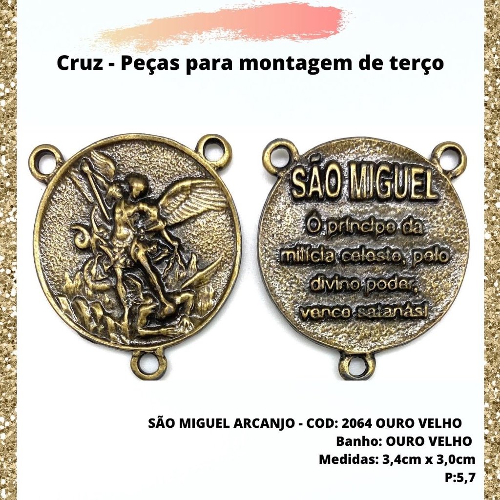 CRUZ RESINADA EM COR - COD:4031 Resina Branca 5,5CM X 3,2CM