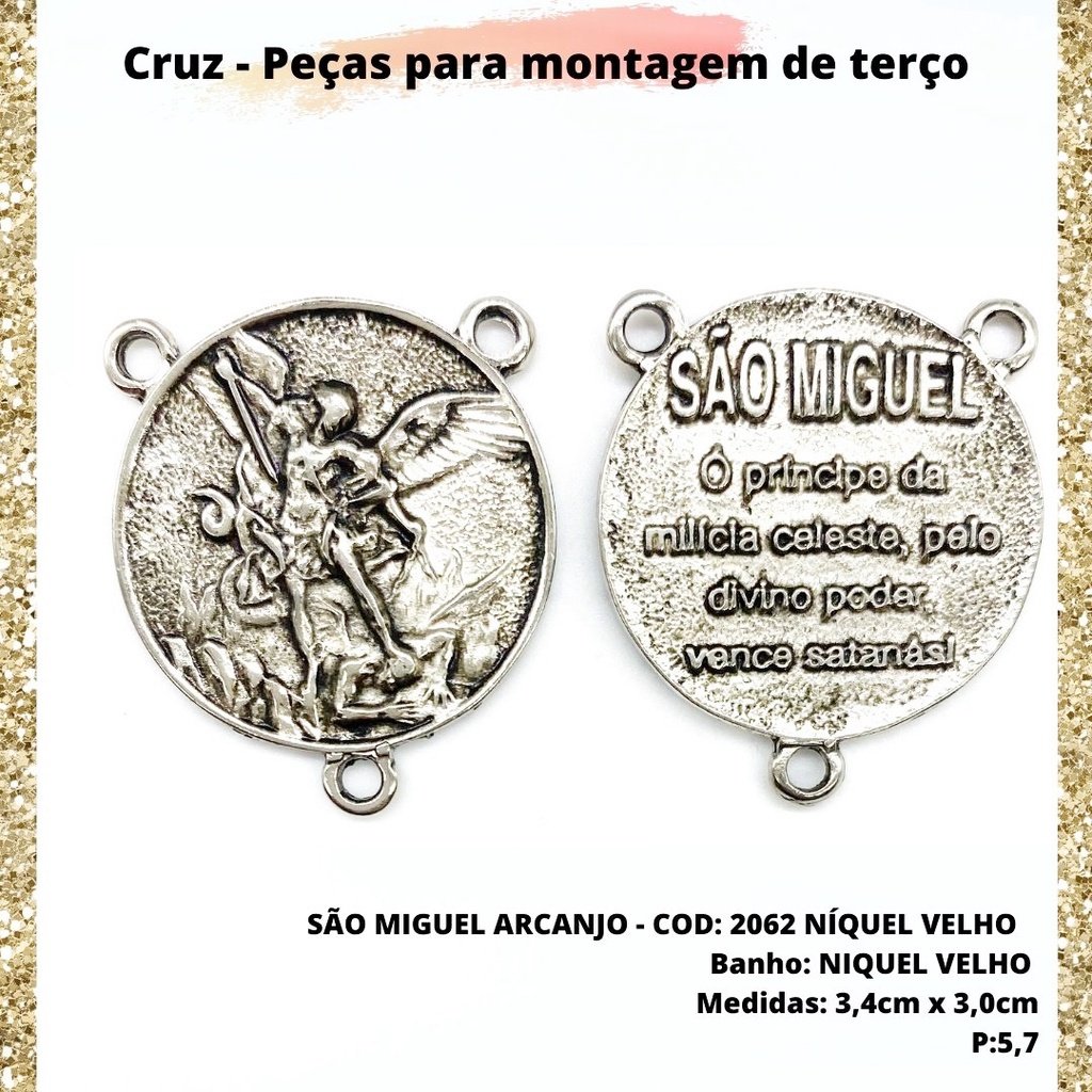 CRUZ RESINADA EM COR - COD:4031 Resina Branca 5,5CM X 3,2CM