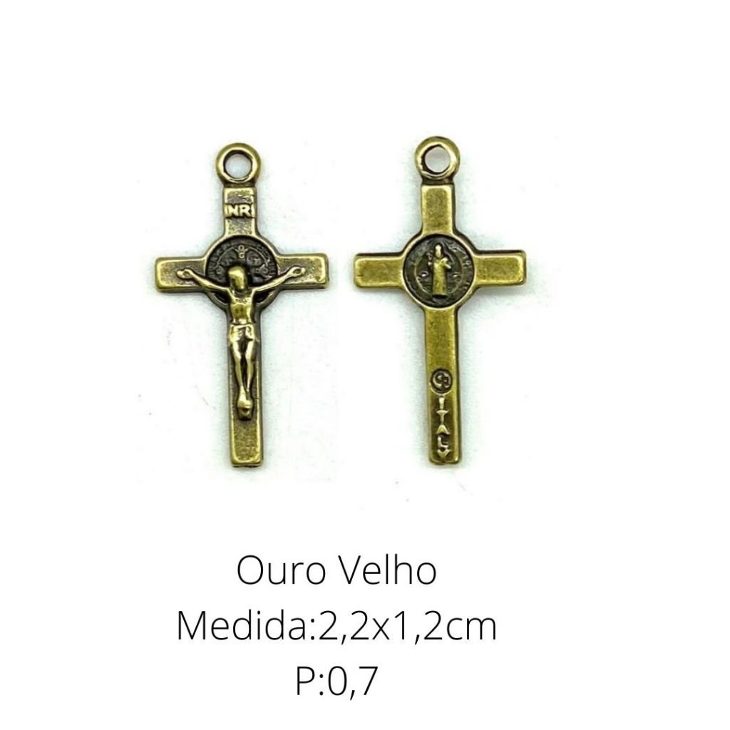 CRUZ RESINADA EM COR - COD:4031 Resina Branca 5,5CM X 3,2CM