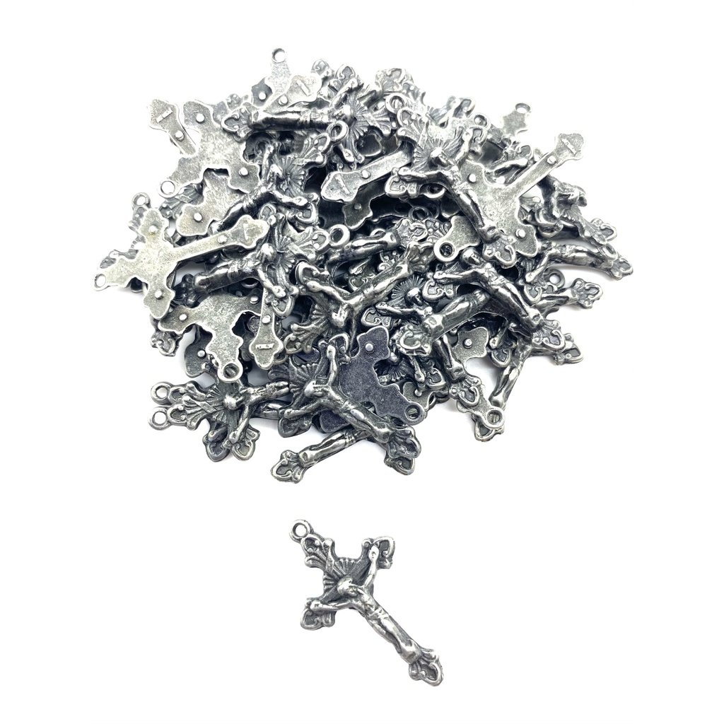 CRUZ RESINADA EM COR - COD:4031 Resina Branca 5,5CM X 3,2CM