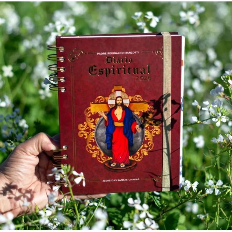 Diário Espiritual 2026 Padre Reginaldo Manzotti Capa Classica vermelha
