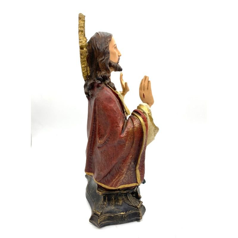 Cod:3052 - Imagem de Resina Sagrado Coração de Jesus - Busto - 34cm