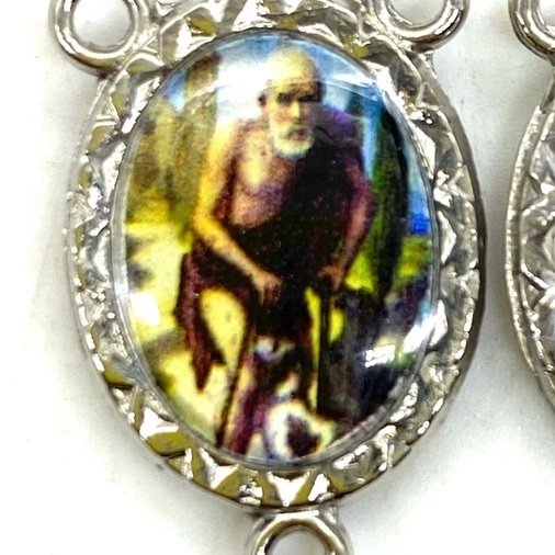 Entremeio Resinado 128 - São Lázaro - p Terço: (PCT C/ 5) 2,3cm X 1,4 cm