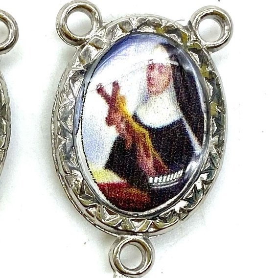 Entremeio Resinado 37 - N Sra da sàude Terço:(PCT C/ 5) 2,3cm X 1,4 cm