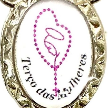 Entremeio Resinado 3708 - Nossa Senhora Aparecida / Terço das Mulheres - para Terço: (PCT C/ 5) 2,3cm X 1,4 cm