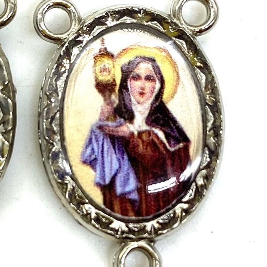 Entremeio Resinado 38 - Santa Clara - para Terço: (PCT C/ 5) 2,3cm X 1,4 cm