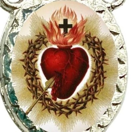 Entremeio Resinado 5426 - Espirito Santo / Sagrado Coração para Terço: (PCT C/ 5) 2,3cm X 1,4 cm