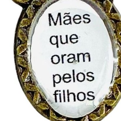 Entremeio Resinado 77.2 - N. Sra de La Salette - para Terço: (PCT C/ 5) 2,3cm X 1,4 cm - Ouro Velho