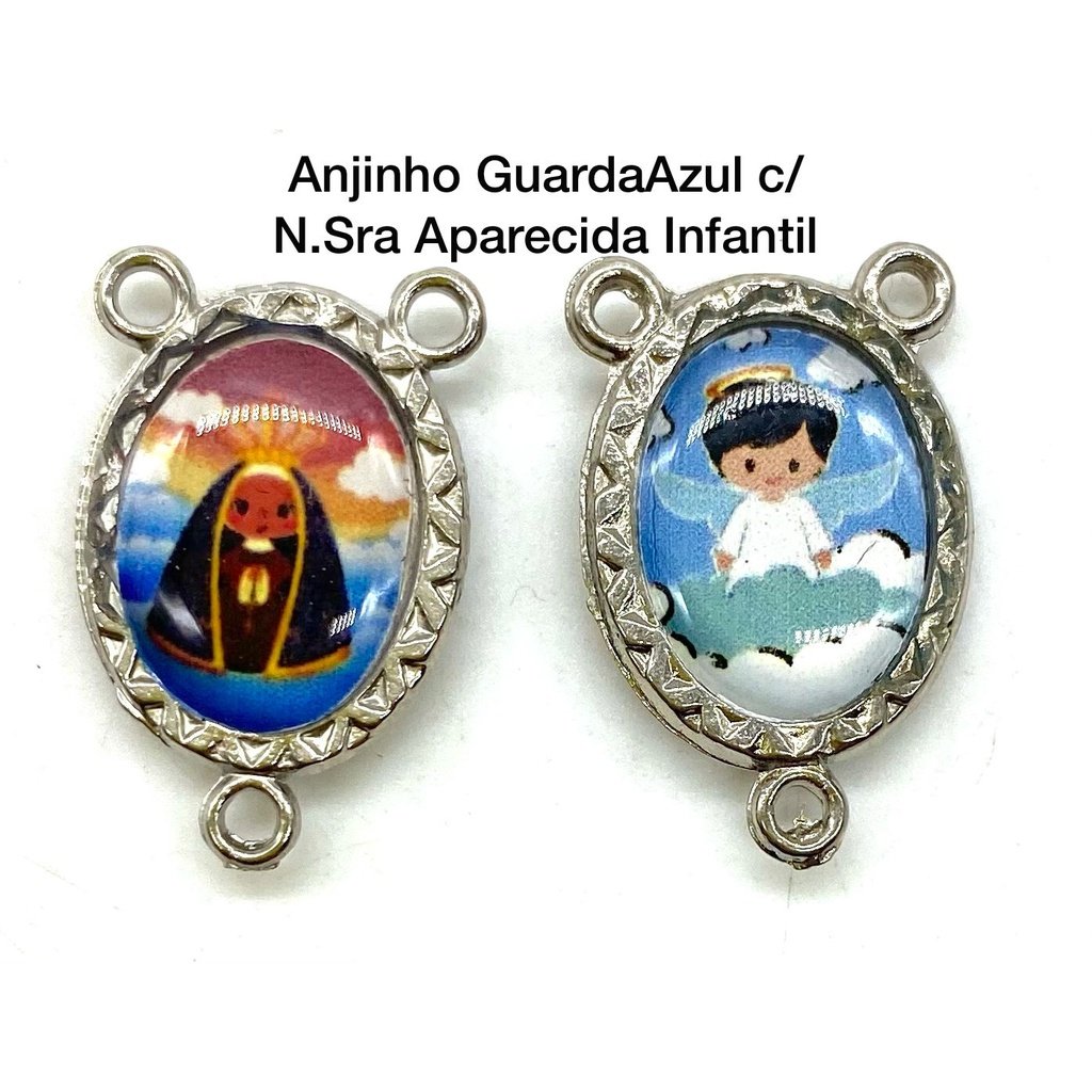 Entremeio Resinado para Terço Infantil (PCT C/ 5 ) - Med:2,3cm X 1,4 cm 50/51/53/88