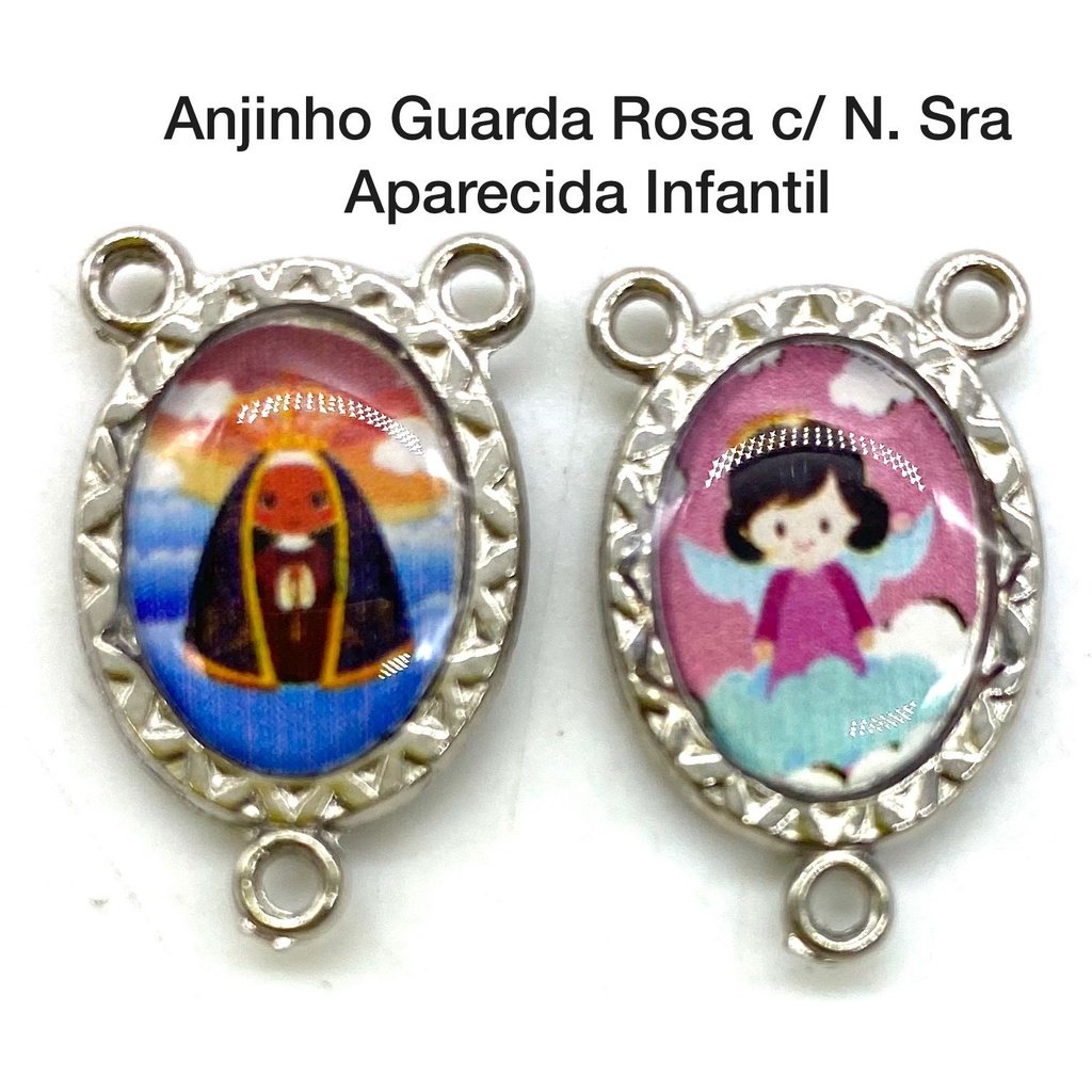 Entremeio Resinado para Terço Infantil (PCT C/ 5 ) - Med:2,3cm X 1,4 cm 50/51/53/88