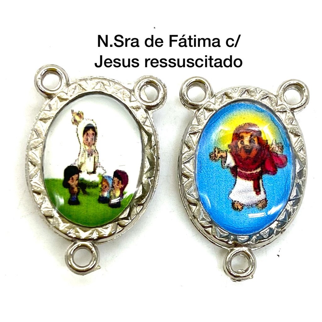 Entremeio Resinado para Terço Infantil (PCT C/ 5 ) - Med:2,3cm X 1,4 cm 50/51/53/88
