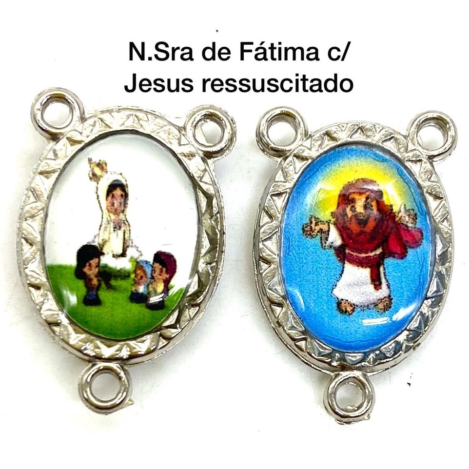 Entremeio Resinado para Terço Infantil (PCT C/ 5 ) - Med:2,3cm X 1,4 cm 50/51/53/88