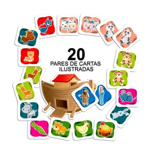 Jogo Da Memoria Arca De Nóe - Animais Biblicos