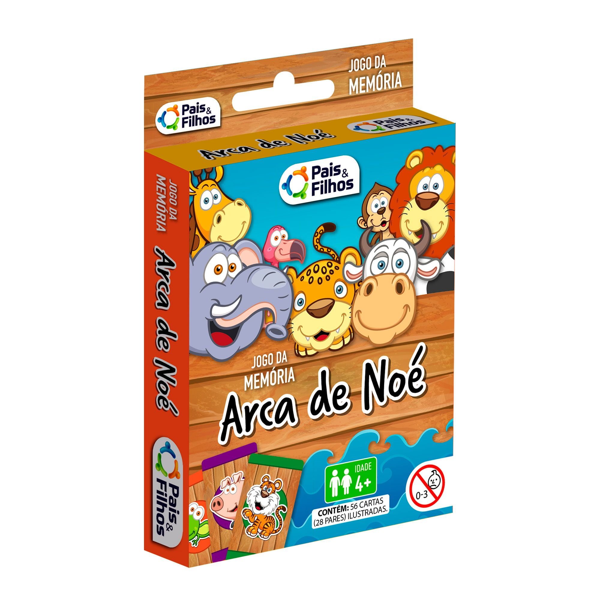 Cod:2965 - Jogo da Memória - Arca de Noé - 56 pçs
