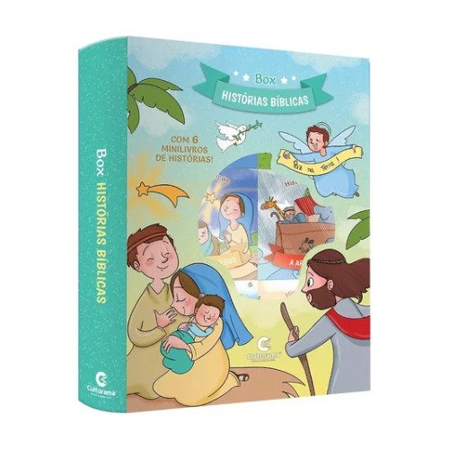 Livro Infantil Bíblia Box Com 6 Minilivros De Histórias Cor Da Capa Azul-turquesa