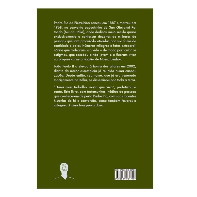 Cod: 2979- Livro Padre Pio - Os milagres desconhecidos do santo dos estigmas