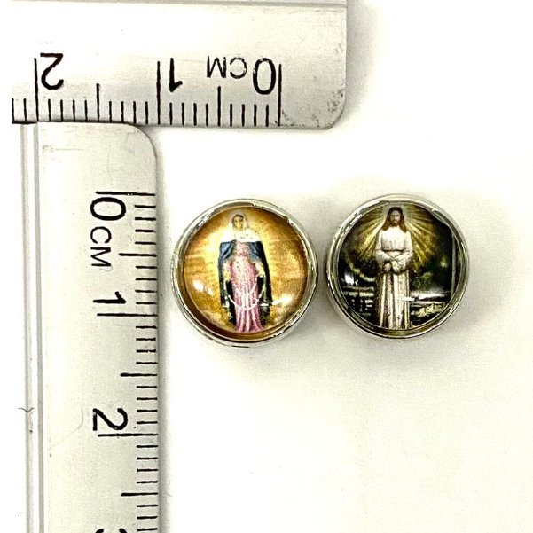 Passante 03 Nossa Senhora das Lagrimas / Jesus Manietado ( Pacote ) - Resinado - 1,2 cm X 0,74 cm