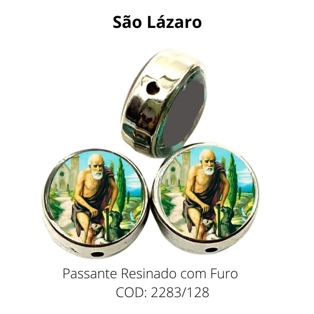 Passante 128 Resinado São Lázaro ( Pacote ) - 1,2 cm X 1,2 cm