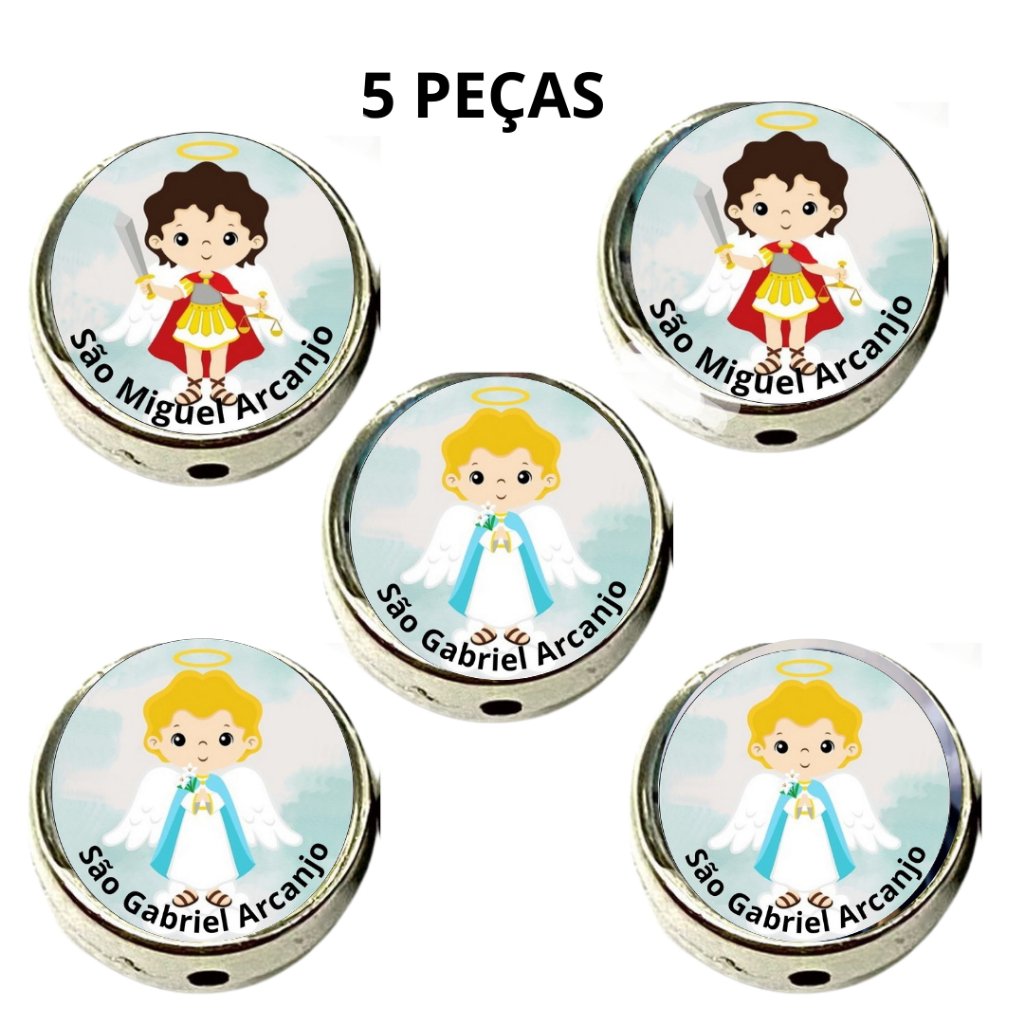 Passante 55 Resinado (Infantil) São Miguel Arcanjo /São Gabriel Arcanjo ( Pacote ) - 1,2 cm X 0,74 cm
